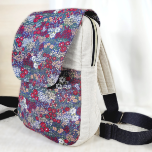 Sac à dos fleuri cousu main avec kit de couture SAB et CO